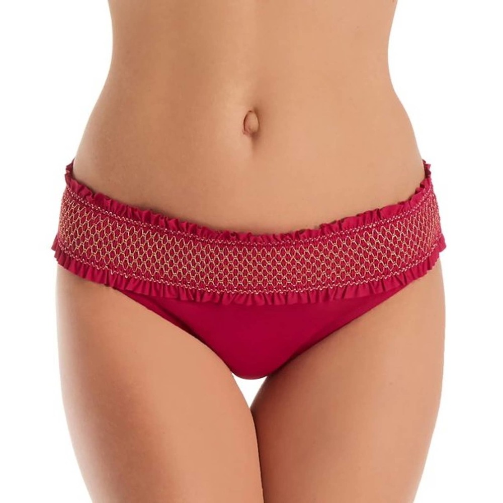 Bleu Rod Beattie PINK ROUGE Smock It to Ya Hipster Swim Bottom Size 12